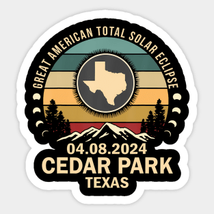 Cedar Park Texas Total Solar Eclipse 2024 Sticker